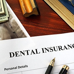 dental insurance form on table 