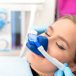 patient receiving nitrous oxide 